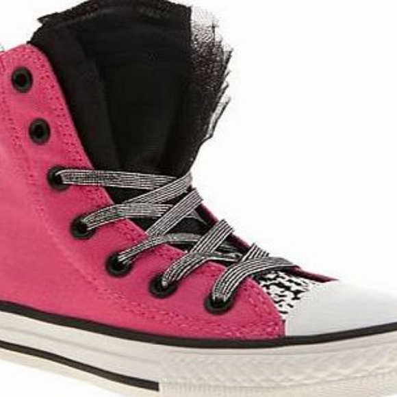 Converse Other - Converse CT Party Hi Starflower Toddler Kids Pink/Black Size 7M Chuck Taylor